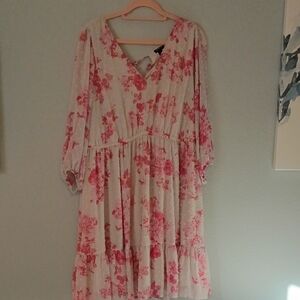 Torrid Pink Floral Dress